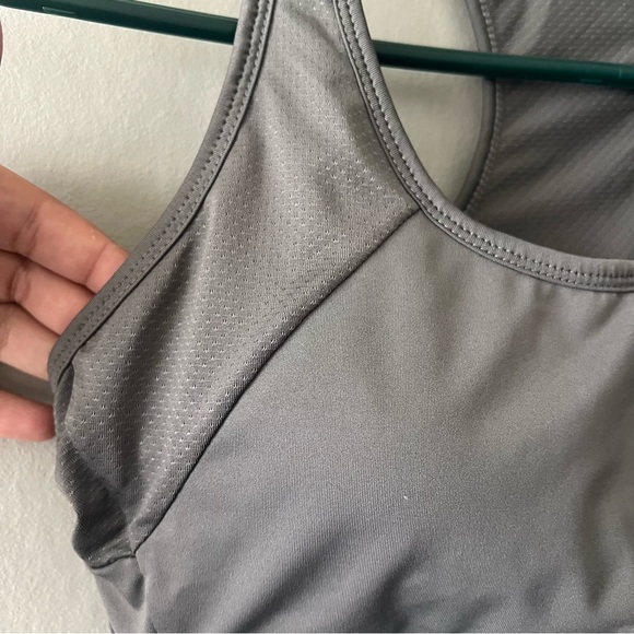 Zyia Active Grey Mesh Sports Bra Size Large - Picture 2 of 6